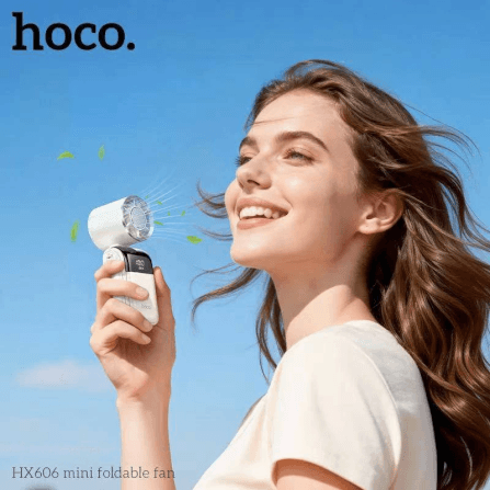 พัดลมพกพา HOCO HX606 พับได้ 90° ปรับแรงลม 100 ระดับ ความเร็วรอบ 20000 RPM แบตเตอรี่ 3000MAH พร้อมสายคล้องคอ_6
